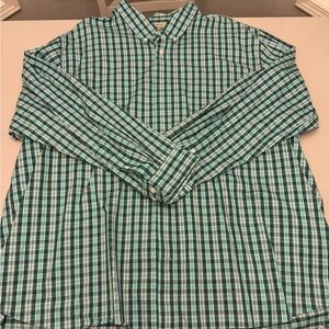 Duluth Trading Co Blue and White Plaid Shirt